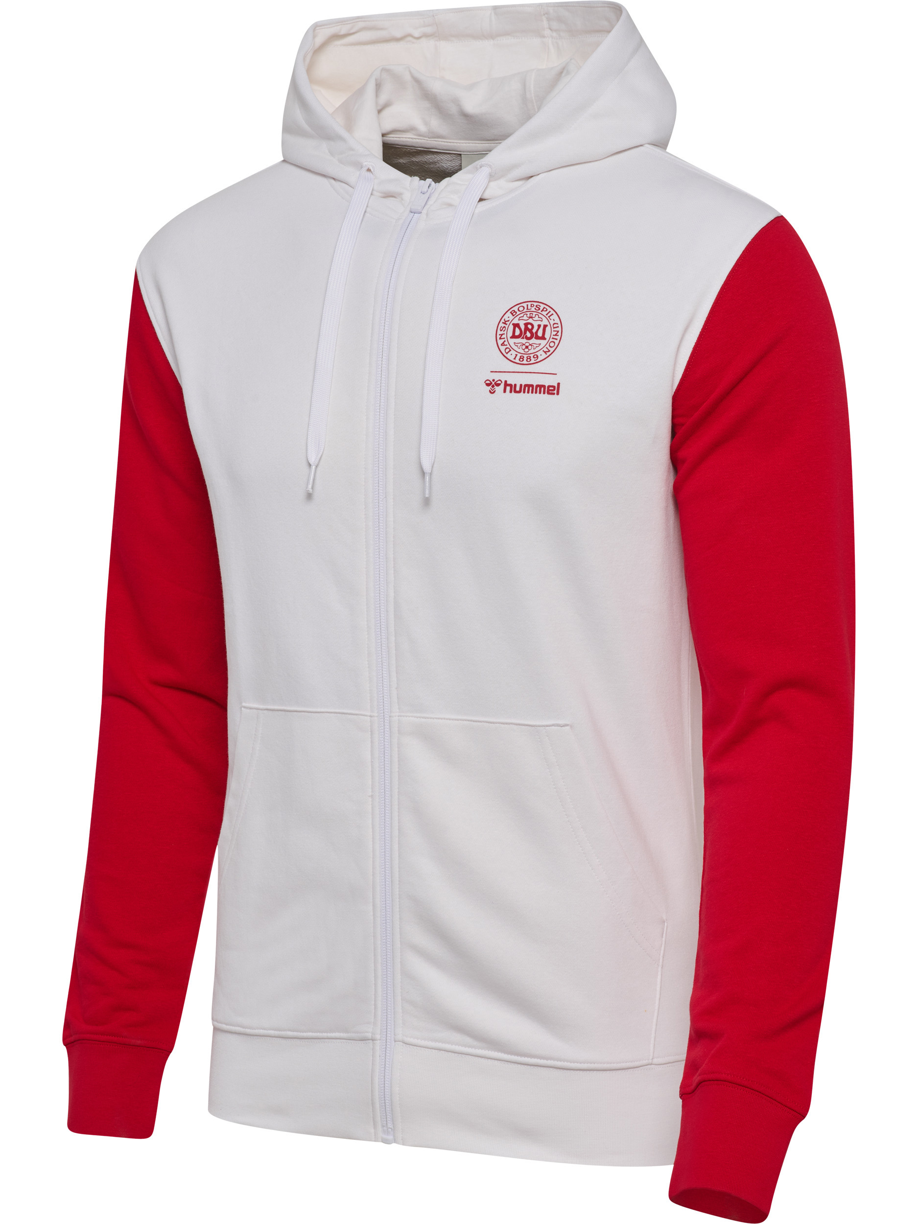 DBU 26 FAN RED-WHITE ZIP HOOD